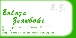 balazs zsamboki business card